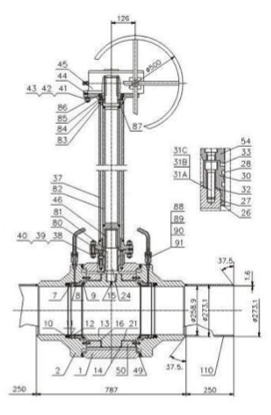 Fully welded buried ball valve