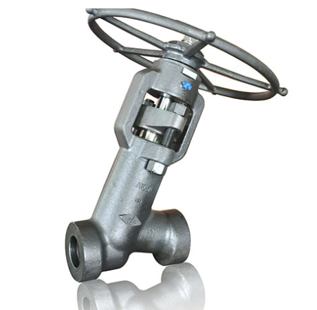 Y-shaped integrated globe valve